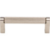 Top Knobs, Bar Pulls, Amwell, 3 3/4" (96mm) Straight Pull, Brushed Satin Nickel