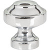 Atlas Homewares, Malin, 1 1/8" Round Knob Polished Chrome