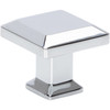 Atlas Homewares, Sweetbriar Lane, 1 1/4" Square Knob, Polished Chrome - alt view