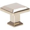 Atlas Homewares, Sweetbriar Lane, 1 1/4" Square Knob, Polished Nickel - alt view