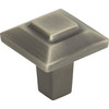 Atlas Homewares, Trocadero, 1" Small Square Knob, Pewter - alt view 1