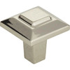 Atlas Homewares, Trocadero, 1" Small Square Knob, Polished Nickel - alt view 1