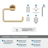 Amerock, Arrondi, 6 7/16" Towel Ring, Champagne Bronze - included hardware