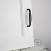 Century, Glamour, Premium Solid Brass 4" Straight Pull, Matte Black, installed