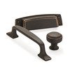 Amerock, Highland Ridge, 3 1/2" (89mm) Cup Pull, Dark-Oiled Bronze - collection