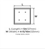 Amerock, Mulholland, 2 Toggle Wall Plate, Satin Nickel - technical