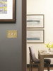 Amerock, Mulholland, 3 Toggle Wall Plate, Golden Champagne - installed