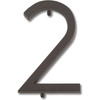 Atlas Homewares, Modern Avalon, Number 2, Small House Number, Aged Bronze