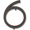 Atlas Homewares, Modern Avalon, Number 6, Small House Number, Aged Bronze