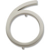 Atlas Homewares, Modern Avalon, Number 6, Small House Number, Brushed Nickel