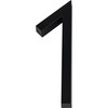 Atlas Homewares, Modern Avalon, Number 1, Large House Number, Matte Black