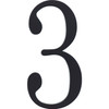 Atlas Homewares, Traditionalist, Number 3, Small House Number, Matte Black