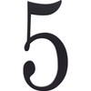 Atlas Homewares, Traditionalist, Number 5, Small House Number, Matte Black