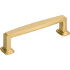 Jeffrey Alexander, Richard, 3 3/4" (96mm) Straight Pull, Brushed Gold