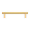 Baldwin, Octagonal, 4" Bar Pull, Lifetime Satin Brass - alt view 1