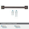 Amerock, Mulholland, 6 5/16" (160mm) Straight Pull, Oil Rubbed Bronze - included hardware