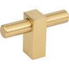 Jeffrey Alexander, Larkin 1, 2 3/8" Pull Knob, Brushed Gold