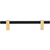 Jeffrey Alexander, Larkin 2, 3 3/4" (96mm) Bar Pull, Matte Black with Brushed Gold - alt image 4