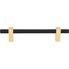 Jeffrey Alexander, Larkin 2, 5 1/16" (128mm) Bar Pull, Matte Black with Brushed Gold - alt image 4