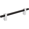 Jeffrey Alexander, Larkin 2, 5 1/16" (128mm) Bar Pull, Matte Black with Polished Chrome