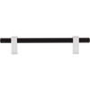 Jeffrey Alexander, Larkin 2, 5 1/16" (128mm) Bar Pull, Matte Black with Polished Chrome - alt image 1