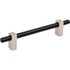 Jeffrey Alexander, Larkin 2, 5 1/16" (128mm) Bar Pull, Matte Black with Satin Nickel