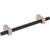 Jeffrey Alexander, Larkin 2, 5 1/16" (128mm) Bar Pull, Matte Black with Satin Nickel - alt image 2