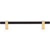 Jeffrey Alexander, Larkin 2, 6 5/16" (160mm) Bar Pull, Matte Black with Brushed Gold - alt image 4