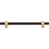 Jeffrey Alexander, Larkin 2, 6 5/16" (160mm) Bar Pull, Matte Black with Brushed Gold - alt image 3