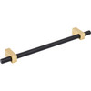 Jeffrey Alexander, Larkin 2, 7 9/16" (192mm) Bar Pull, Matte Black with Brushed Gold - alt image 2