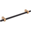 Jeffrey Alexander, Larkin 2, 7 9/16" (192mm) Bar Pull, Matte Black with Satin Bronze - alt image 2