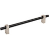 Jeffrey Alexander, Larkin 2, 7 9/16" (192mm) Bar Pull, Matte Black with Satin Nickel