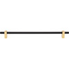 Jeffrey Alexander, Larkin 2, 12" (305mm) Bar Pull, Matte Black with Brushed Gold - alt image 1