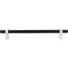 Jeffrey Alexander, Larkin 2, 12" (305mm) Bar Appliance Pull, Matte Black with Polished Chrome - alt image 1