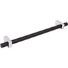 Jeffrey Alexander, Larkin 2, 12" (305mm) Bar Appliance Pull, Matte Black with Polished Chrome - alt image 2