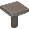 Elements, Walker 1, 1 1/4"(32mm) Square Knob, Brushed Pewter