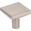 Elements, Walker 1, 1 1/4"(32mm) Square Knob, Satin Nickel