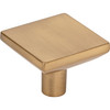 Elements, Walker 1, 1 5/8" Square Knob, Satin Bronze