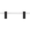 Jeffrey Alexander, Spencer, 3 3/4" (96mm) Bar Pull, Clear with Matte Black - alt image 4