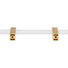 Jeffrey Alexander, Spencer, 3 3/4" (96mm) Bar Pull, Clear with Brushed Gold - alt image 3