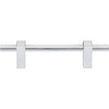 Jeffrey Alexander, Spencer, 3 3/4" (96mm) Bar Pull, Clear with Polished Chrome - alt image 1