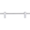 Jeffrey Alexander, Spencer, 5 1/16" (128mm) Bar Pull, Clear with Polished Chrome - alt image 1