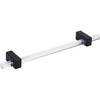 Jeffrey Alexander, Spencer, 6 5/16" (160mm) Bar Pull, Clear with Matte Black - alt image 2