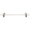 Jeffrey Alexander, Spencer, 6 5/16" (160mm) Bar Pull, Clear with Satin Nickel - alt image 3