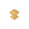 Belwith Hickory, Dover, 1 1/4" (32mm) Square Knob, Brushed Golden Brass