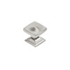 Belwith Hickory, Dover, 1 1/4" (32mm) Square Knob, Satin Nickel