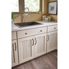 Top Knobs, Somerset, Arendal, 3 3/4" (96mm) Curved Pull, Ash Gray - installed