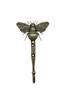 Buck Snort Lodge, Hooks, Bee 5.75" Wall Hook, Brass Oxidized