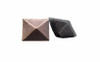 Buck Snort Lodge, Rustic and Lodge, Prism Pyramid Knob, Lux Bronze - back and side view