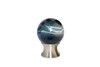 Gemstone Hardware, Tiger Eye Blue Gemstone, 35mm Cabinet Knob, Satin Nickel